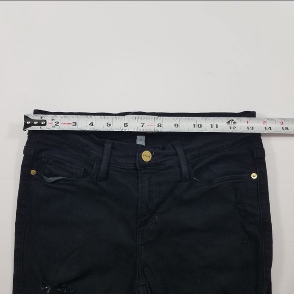 Frame Denim Destressed Skinny Jeans Size 27 - Picture 6 of 8